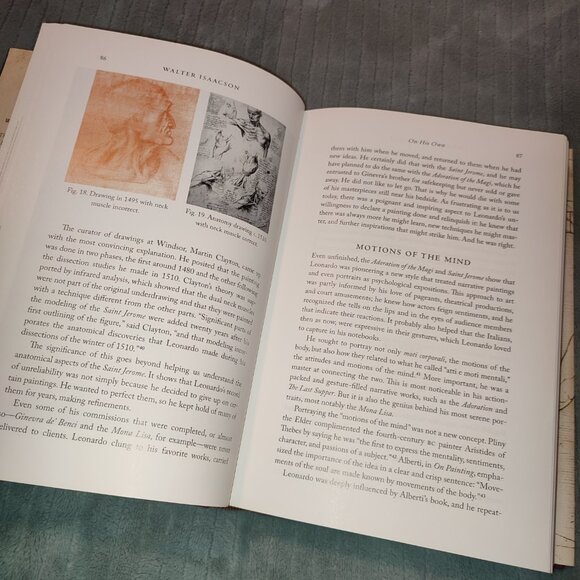 Book Deluxe Glossy Paper Illustrated Leonardo da Vinci Biography History - Picture 11 of 16